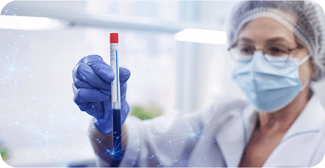 Clinical researchers working in laboratory